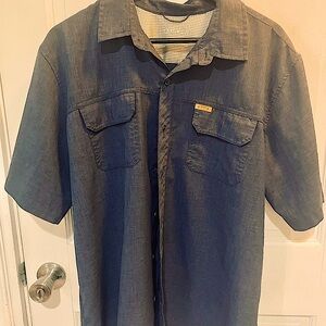 Orvis Blue‎ Quick Dry Casual Classic  Short Sleeve shirt XL